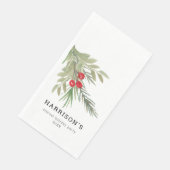 Feestelijke kerst Waterverf groen Servet (Hoek)