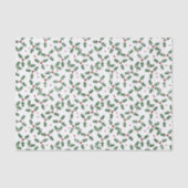 Feestelijke Kerst Waterverf Holly Tissuepapier (Voorkant)