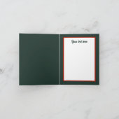 Feestelijke Kerst waterverf kardinaal tekst toevoe Feestdagen Kaart (Binnen)