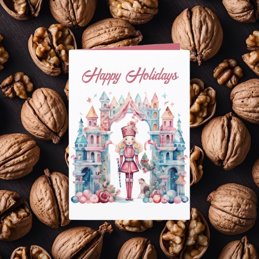 Feestelijke Kerst waterverf notenkraker tekst toev Feestdagen Kaart