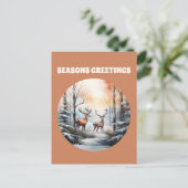 feestelijke kerst waterverf rendieren tekst toevoe feestdagenkaart (Staand voorkant)