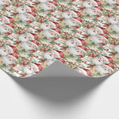 Feestelijke Kerst waterverf Santa Cadeaupapier (Hoek)