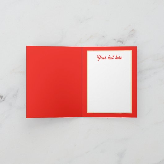 Feestelijke Kerst waterverf Santa Kaart (Binnen)