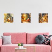 Feestelijke Kerst waterverf Santa Muurkunst Sets (Woonkamer)