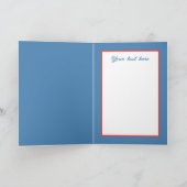 Feestelijke Kerst waterverf Santa strand Kaart (Binnen)