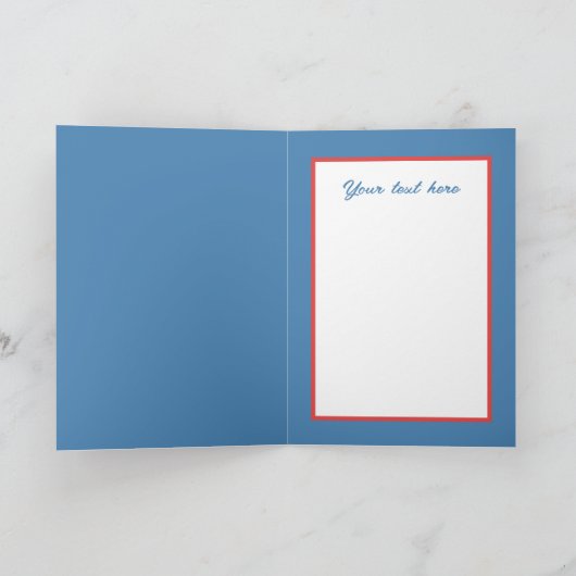 Feestelijke Kerst waterverf Santa strand Kaart (Binnen)