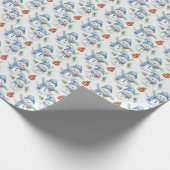 Feestelijke Kerst waterverf Sneeuwman Cadeaupapier (Hoek)