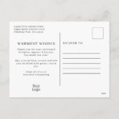 Feestelijke Kerst Waterverf Storefront Business Feestdagenkaart (Achterkant)