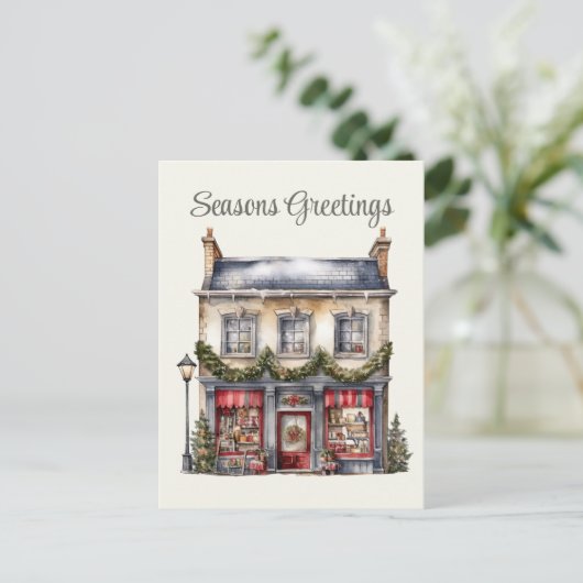 Feestelijke Kerst waterverf zakelijke vakantie Feestdagenkaart (Staand voorkant)