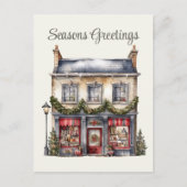 Feestelijke Kerst waterverf zakelijke vakantie Feestdagenkaart (Voorkant)