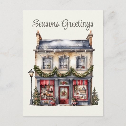 Feestelijke Kerst waterverf zakelijke vakantie Feestdagenkaart (Voorkant)