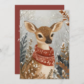 Feestelijke Kerst Wenskaart Kerst Herten Feestdagenkaart (Voorkant / Achterkant)