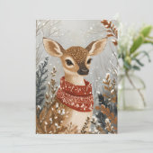 Feestelijke Kerst Wenskaart Kerst Herten Feestdagenkaart (Staand voorkant)