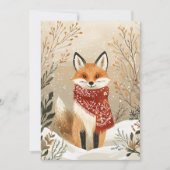 Feestelijke kerst Wenskaart kerst vos Feestdagenkaart (Voorkant)