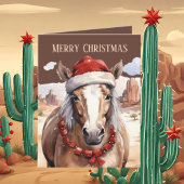 Feestelijke Kerst Western paard tekst toevoegen Feestdagen Kaart