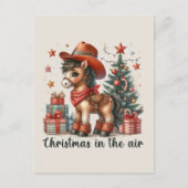 Feestelijke Kerst Western Paard Voeg bericht toe Feestdagenkaart (Voorkant)