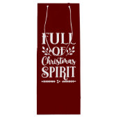 feestelijke kerst wijn cadeautas (Achterkant)