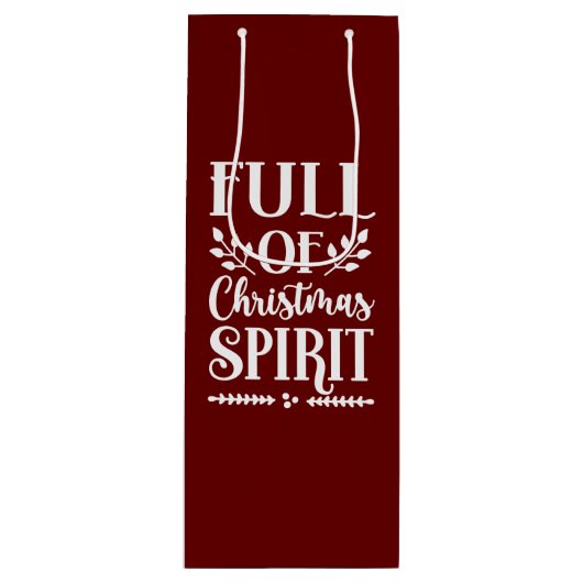 feestelijke kerst wijn cadeautas (Voorkant)