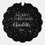 FEestelijke KERST WINKELGEVEL, GEpersonaliseerd Ornament Kaart (Achterkant)