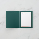 Feestelijke Kerst Winter dorpsscène Feestdagen Kaart (Binnen)