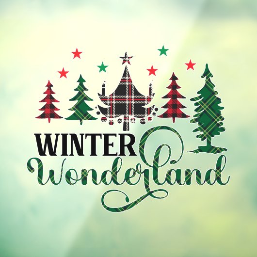 feestelijke kerst winter wonderland raamsticker (Vel 3)
