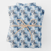Feestelijke Kerst wolf betegeld patroon Inpakpapier Vel (In situ)