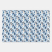 Feestelijke Kerst wolf betegeld patroon Inpakpapier Vel (Voorkant)