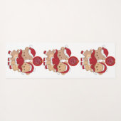 Feestelijke Kerst Yoga Mat Design (Achterkant (horizontaal))