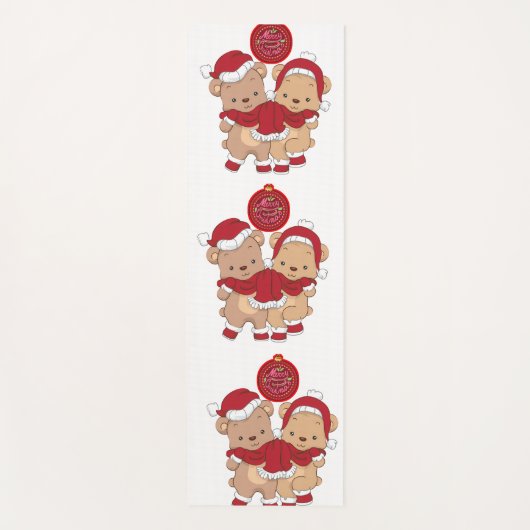 Feestelijke Kerst Yoga Mat Design (Voorkant)
