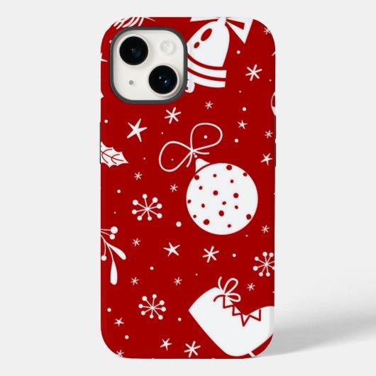 Feestelijke Kerstachtergrond Case-Mate iPhone Case (Achterkant)