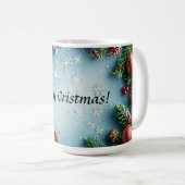 Feestelijke Kerstarrangement Koffiemok (Voorkant rechts)