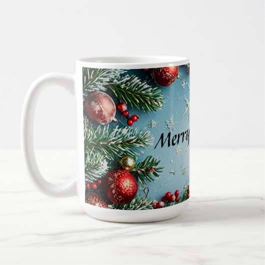 Feestelijke Kerstarrangement Koffiemok (Links)