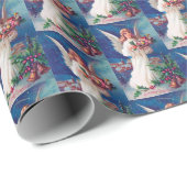 feestelijke kerstavond Angel Holiday Cadeaupapier (Rol Hoek)