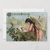 feestelijke kerstavond Angel Holiday Notitiekaartje (Voorkant)