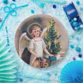 feestelijke kerstavond Angel Holiday Papieren Bordje (Feest)