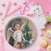 feestelijke kerstavond Angel Holiday Papieren Bordje (Feest)