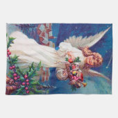 feestelijke kerstavond Angel Holiday Theedoek (Horizontaal)