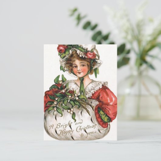 feestelijke kerstavond Briefkaart (Staand voorkant)