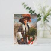 feestelijke kerstavond briefkaart (Staand voorkant)