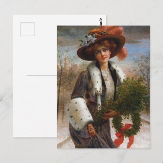 feestelijke kerstavond briefkaart (Voorkant / Achterkant)