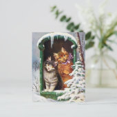 feestelijke kerstavond briefkaart (Staand voorkant)