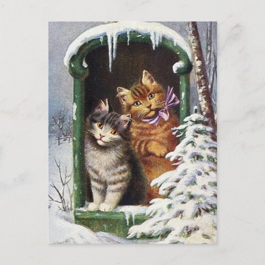 feestelijke kerstavond briefkaart (Voorkant)