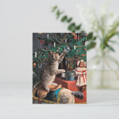 feestelijke kerstavond briefkaart (Staand voorkant)