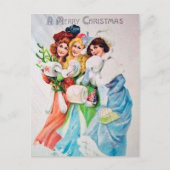 feestelijke kerstavond dames Holiday Briefkaart (Voorkant)
