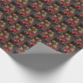 feestelijke kerstavond feestdag geventileerde fees cadeaupapier (Hoek)