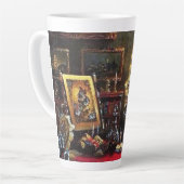 feestelijke kerstavond feestdag latte mok (Linkerhoek)