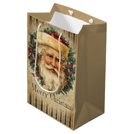 feestelijke kerstavond medium cadeauzakje (Voorkant Gekanteld)