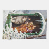 feestelijke kerstavond theedoek (Horizontaal)