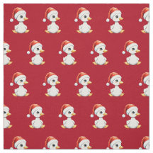 Feestelijke Kerstbabygans met Kerstmannenhoed Rood