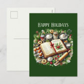 Feestelijke kerstbakkerij liefhebbers feestdagenkaart (Voorkant / Achterkant)